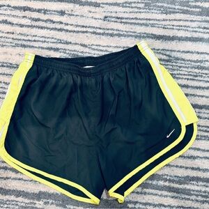 Nike Women's Athletic Shorts in Black and Yellow